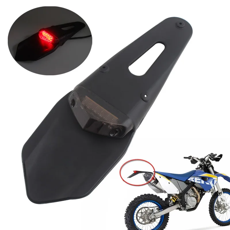 

Smoke LED Tail Light Rear Fender Stop Taillight For Honda Suzuki Dirt Bike Motocross