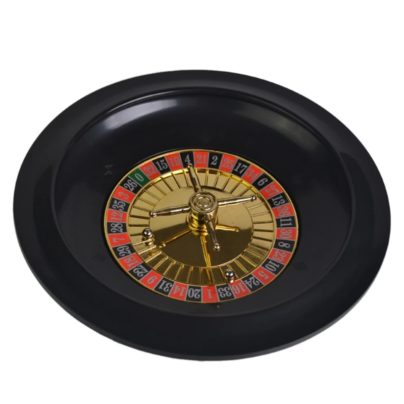 

10 inch Roulette Game Set Casino Roulette with Table Cloth Poker Chips for Bar KTV Party Borad Game D2TC