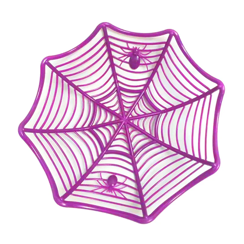 Большая паутинная пластиковая корзина миски для вечеринок на Хэллоуин