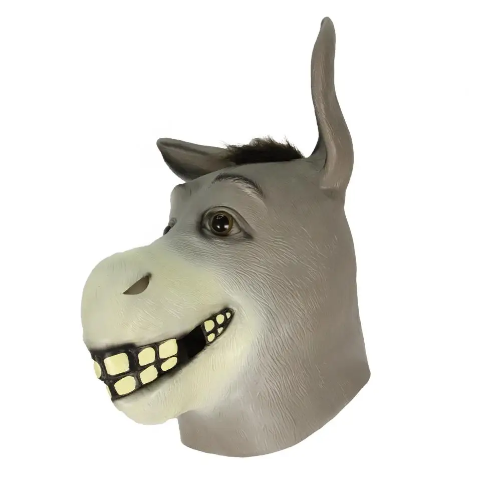 Waylike маска осла Хэллоуин новинка роскошный костюм вечерние Косплей латексная на