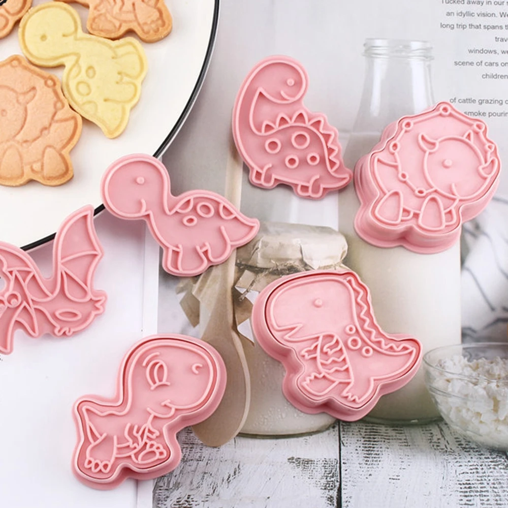 

Пластиковые формочки для печенья в форме динозавра, 6 шт./компл.