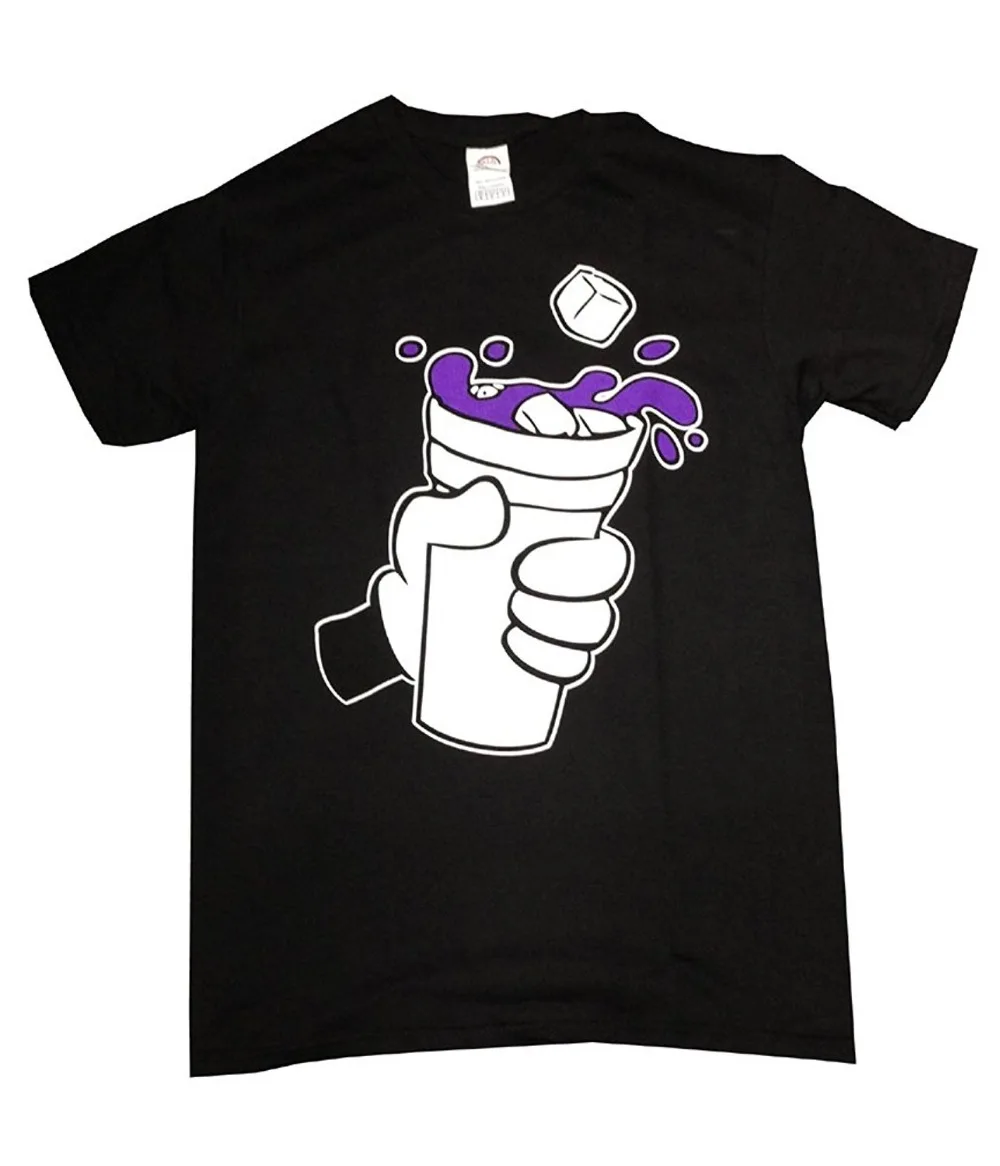 

Summer Hand Holding Cup Graphic Print Printing Street Wear Fashion Short-sleeved Cotton Top Shirt Men's Casual Oversized T-shirt