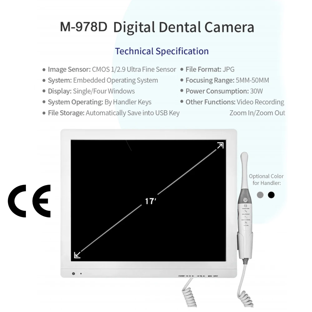 

Medical Intraoral Camera Dental Intra Oral Camera VGA with 17 Inch Screen Monitor / Digital Intraoral Scanner CMOS Dentistry