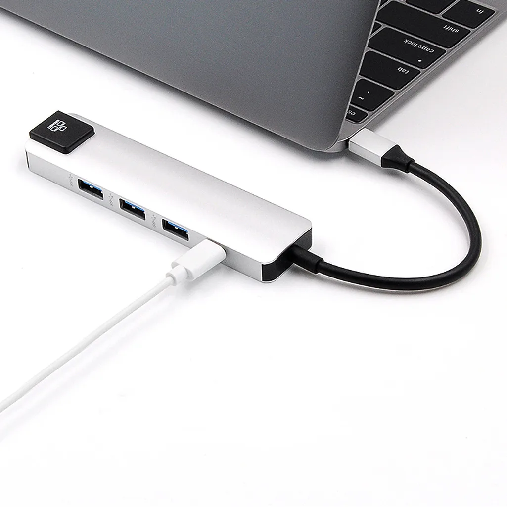

Ethernet Rj45 Lan For Ipad Macbook Pro Usb Type C Hub Heat-5in1 Gigabit Adaptor Ultra-thin Portable Micro Usb-hub Expander