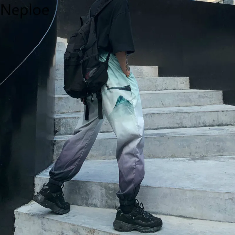 Neploe женские штаны-шаровары Harajuku в стиле хип-хоп для влюбленных, штаны для бега Mujer, модные уличные спортивные штаны, Свободные цветные брюки