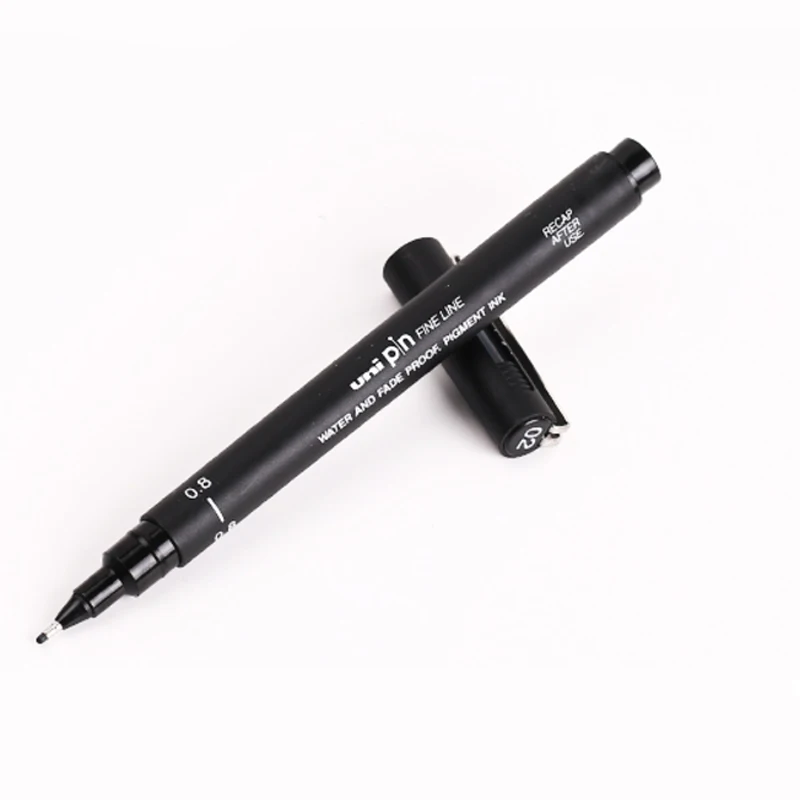 Japan 6 шт. тонкая линия Pin Liner Set Fineliner черная чернильная ручка 0 05 мм 1 5 Micron маркер для