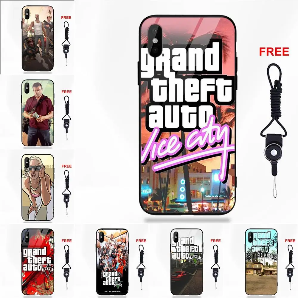 Gta San Andreas Grand Theft Auto 5 V для Apple iPhone 5C 5S SE 6 6S 7 8 Plus X XS Max XR|Чехлы-накладки| |