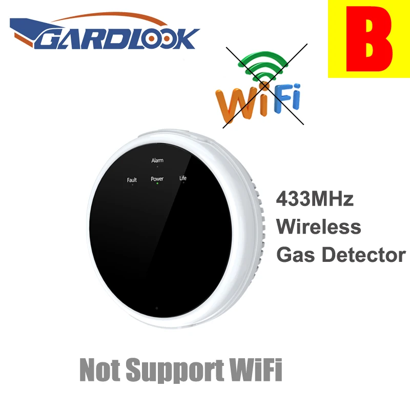 Детектор Утечки Природного горючего газа с Wi-Fi и датчиком утечки 433 МГц |