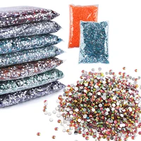wholesale 2 6mm colorful ab crystal resin rhinestones non hot fix flatback round glitter strass for nail art garment decoration