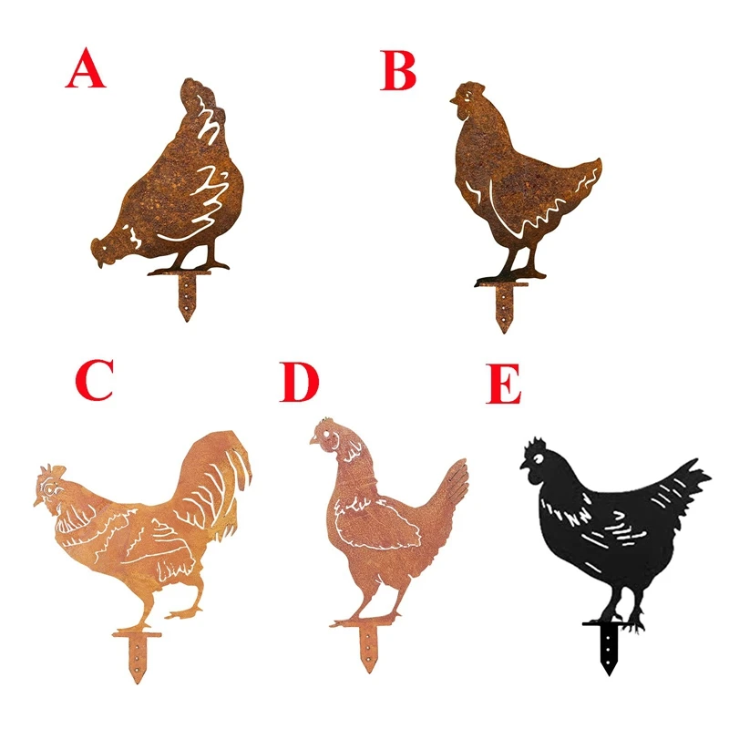 

Acrylic Hen Yard Decor garden decoration outdoor Lawn Yard Animal Ornament Decor Creative garden Lawn Stakes
