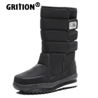 Зимние ботинки GRITION унисекс, сохраняющие тепло, водонепроницаемые, на толстой бархатной подкладке, зимняя Уличная Повседневная обувь, шерстяные кроссовки, модные Szie 36-47