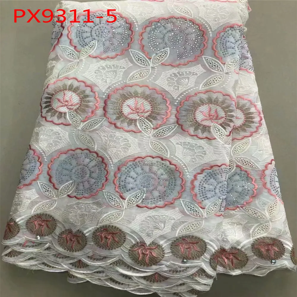 Новое поступление Высококачественная швейцарская хлопковая вуаль кружево