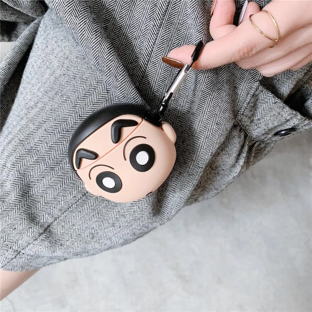 3D case For Apple new Airpods Crayon Chibi Maruko Silicone soft Cover for airpods 2 Wireless Bluetooth Earphone Protective |