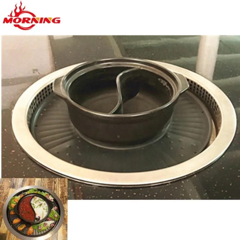 Цена Домашний гриль, ресторанное оборудование, электрический гриль для барбекю, гриль с горячим горшком для столешницы