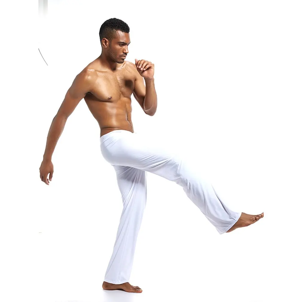 N2N с тем же абзацем мужские домашние штаны Одежда для йоги ледяная шелковая ткань