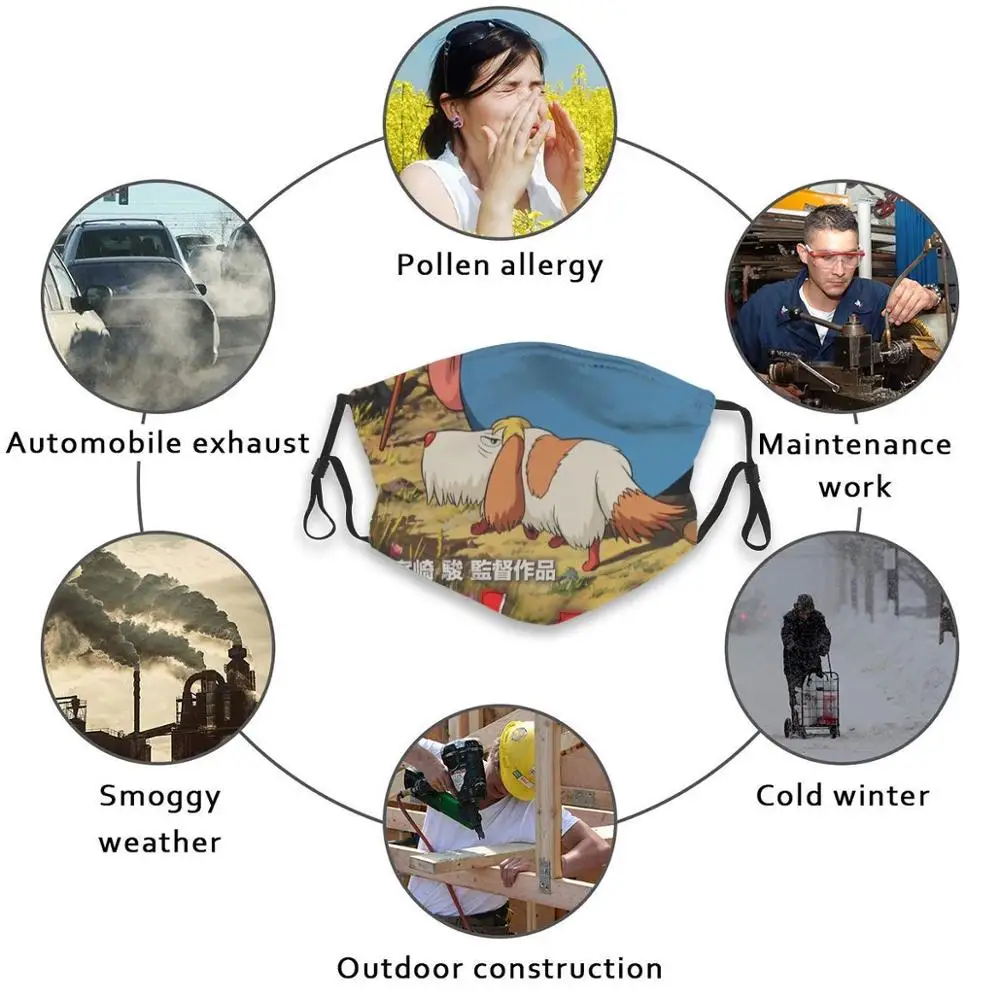 Howl'S перемещение плакат с замком со смешным рисунком многоразовые Pm2.5 фильтр