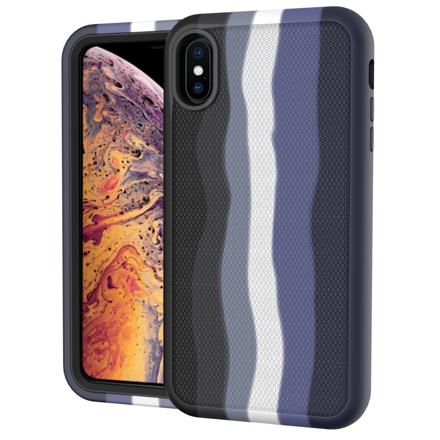 

All-inclusive Phone Case For iPhone X/XS/XR/XS MAX, Iridescence TPU Material Anti-drop Three-layer All-round Protective Shell