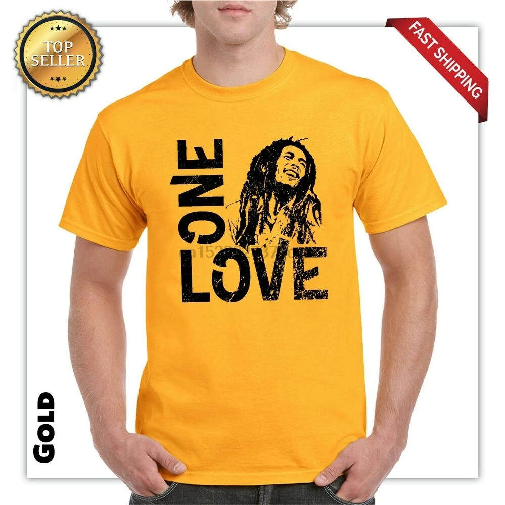 Футболка One Love Bob Marley футболка с рисунком травы раста из Ямаки и Регги уличная