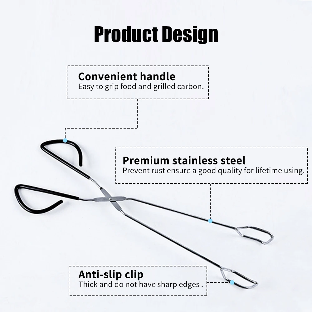 Kitchen Tongs Stainless Steel Bbq Food Cooking Scissors Buffet Pliers Barbecue | Дом и сад