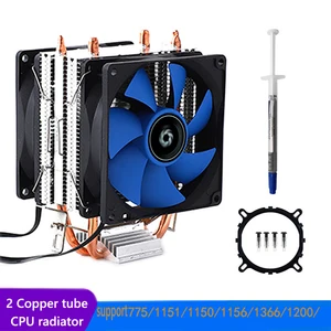 x200 Cpu Cooler Silent Radiator 2 Heat Pipe 3 Minutes 2000 Rpm Cooling Fan For Intel 1155 Fan Chassis Ventilation Equipment