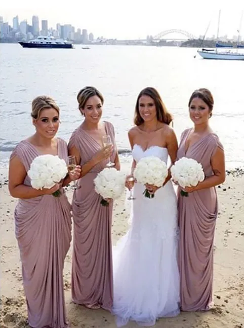 

Уникальные платья подружки невесты из спандекса с V-образным вырезом длиной до пола платье подружки невесты для свадебной вечеринки