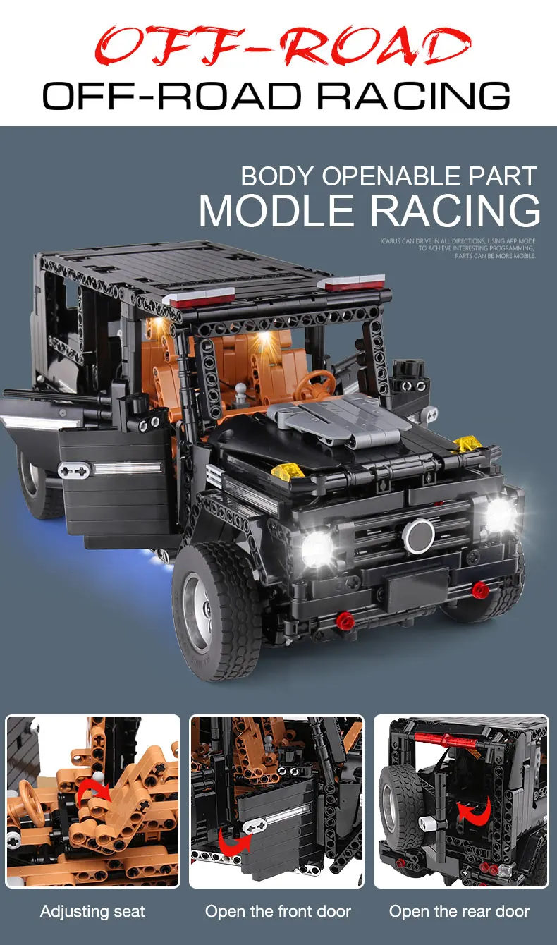 Новое приложение RC G-glass G500 AWD Wagon внедорожник автомобиль Fit Technic MOC 2425 двигатель функция питания строительные блоки кирпичи игрушка ребенок день рождения