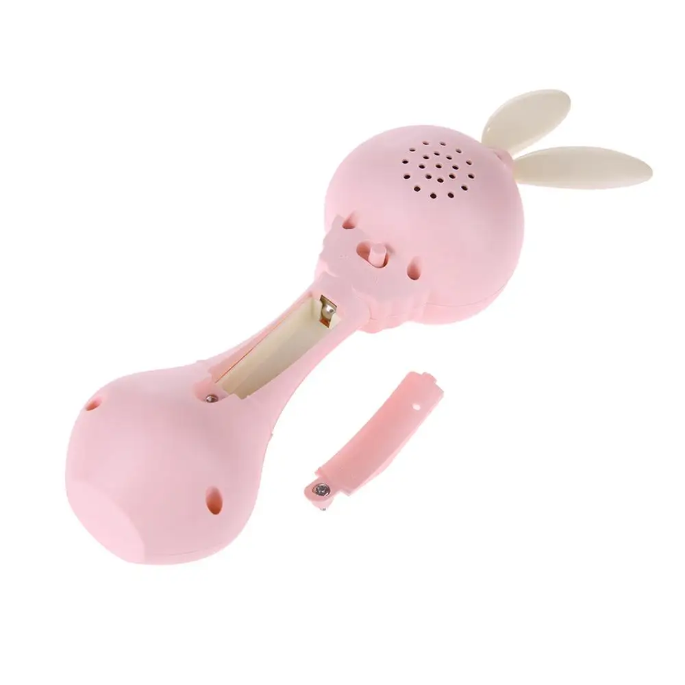 

Baby Hand Bells Rattles Puzzle Music Sound Light Shaking Toys for 0-12M Newborn Infant Early Educational Toy Cute Cartoon Rabbit