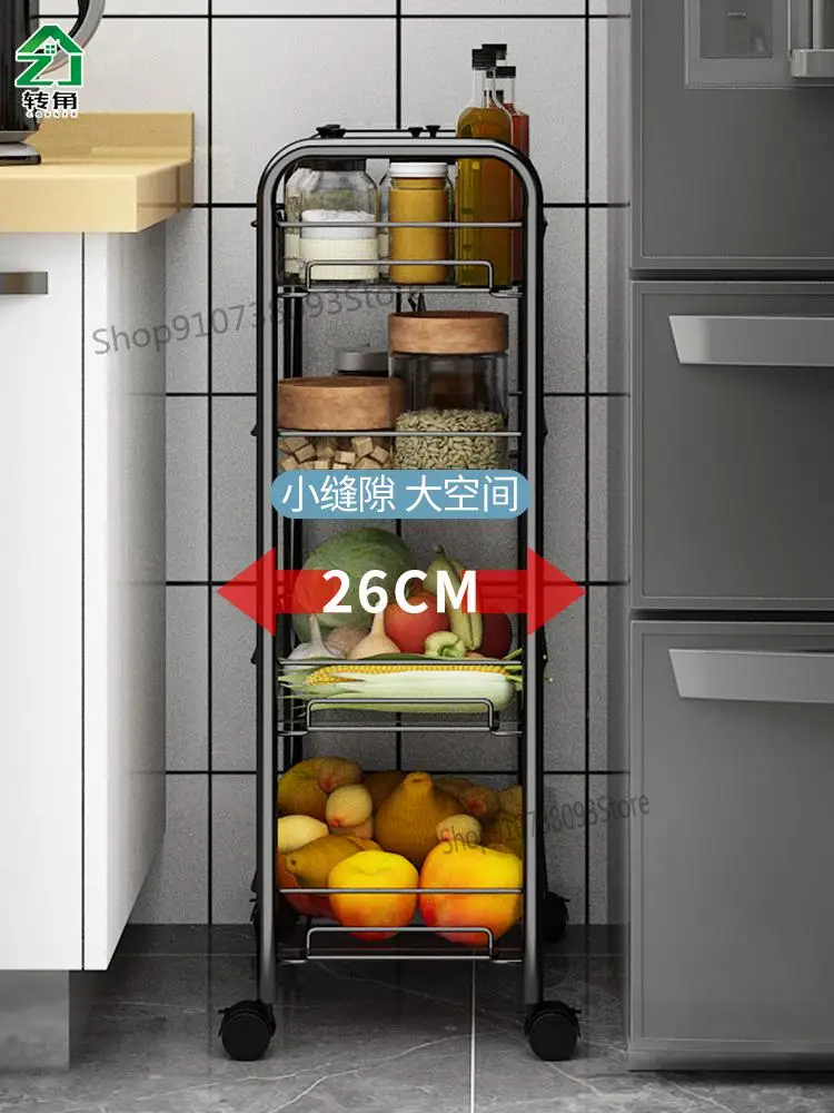 Многоэтажная кухонная полка напольная передвижная корзина для овощей Товары