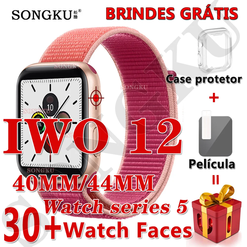 SONGKU IWO 12 часы серии 5 1:1 умные часы 40 мм 44 мм Bluetooth часы для apple iPhone Siri Android телефон цветной ремешок