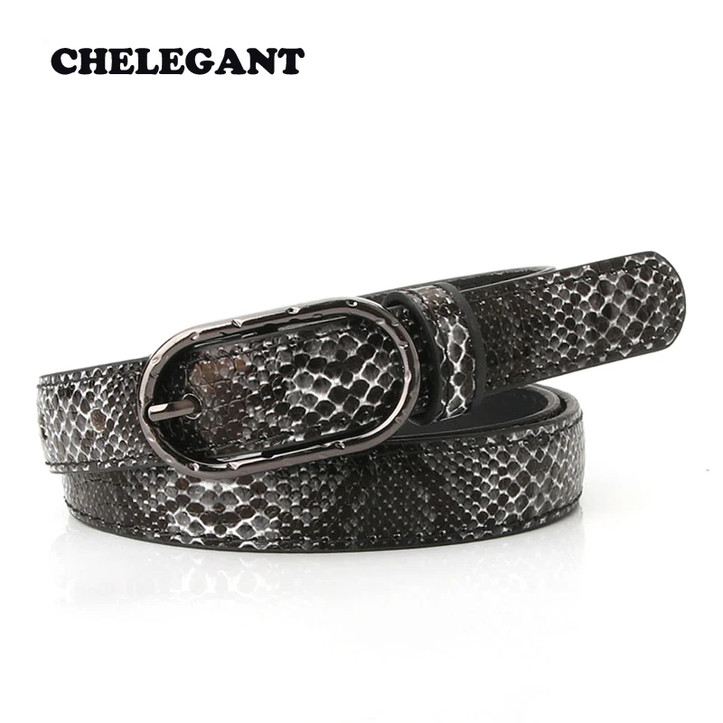 

Thin Women's Belt New Trend Imitation Snake Pattern Fashion All-match Jeans Female Belts Girls Personality Accessories Waistband