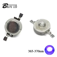 high power led lumens lamp beads 3w violet 365 370nm led diode chip disinfection lamp currency detector uv printing