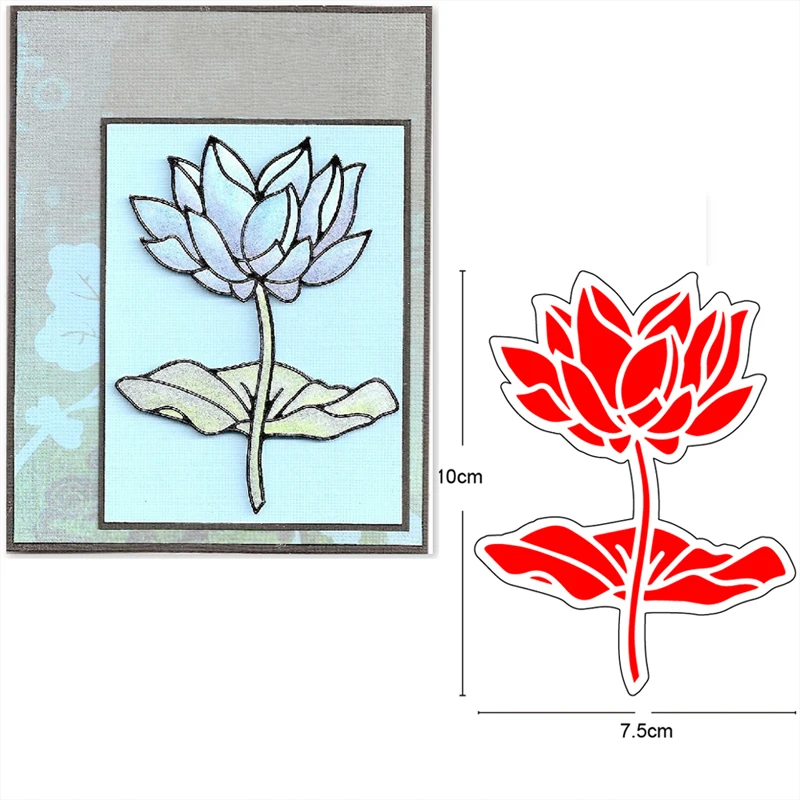

Flower Lotus Leaf Frame Metal Cutting Dies For DIY Scrapbooking Dies Paper Cards Making Embossing Die Cut Decorative Craft Dies