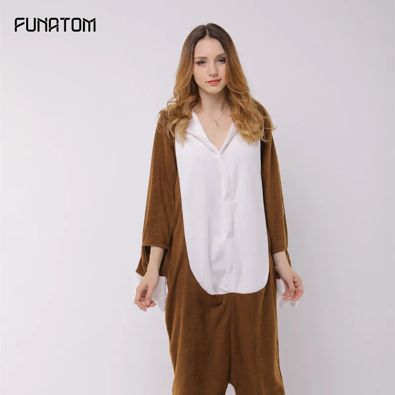 Женские пижамные комплекты Ленивец фланелевые пижам с милыми животными женская