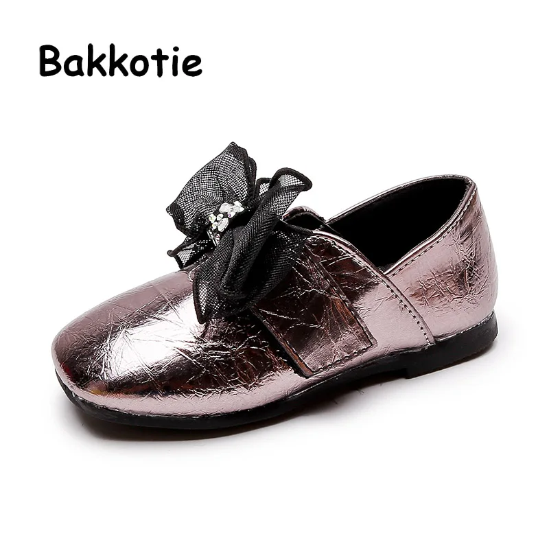 Bakkotie/Новинка 2019 года детская Осенняя обувь из искусственной кожи для девочек