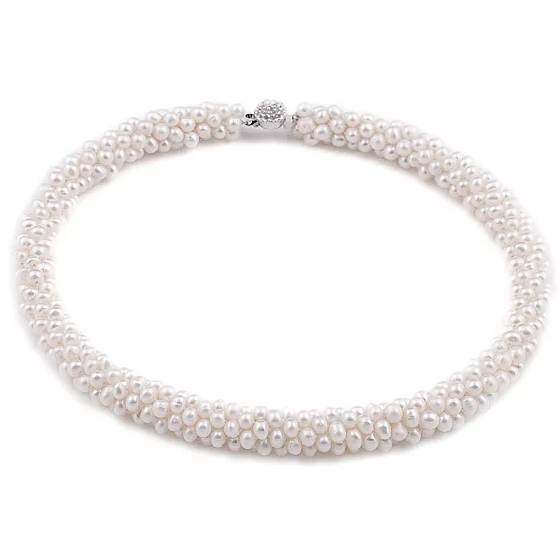 

Natural 100% Genuine Pearl Necklace Mother Gift Precious Round White Pink Purple Pearl Jewelry Choker Necklace