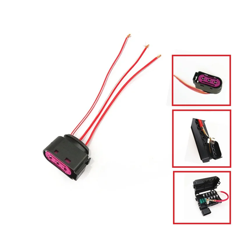 

Auto AC AD Battery Circuit Fuse Box Cable Wire Plug 3Pins For Golf 4 MK4 Bora Beetle Octavia Seat Leon Toledo A3 S3 1J0 937 773