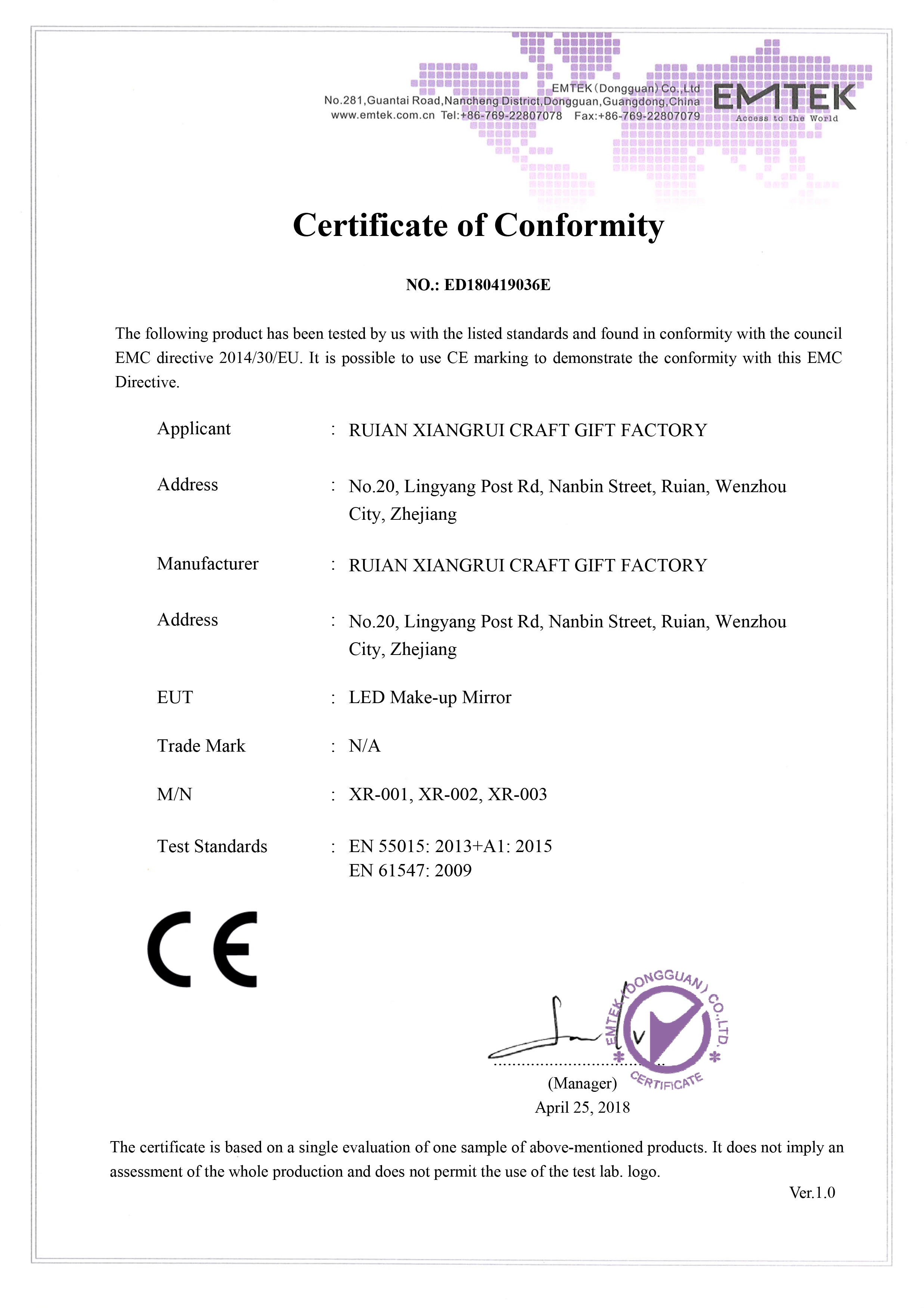 Двухцелевое складное зеркало для макияжа с LED подсветкой и вращением на 360