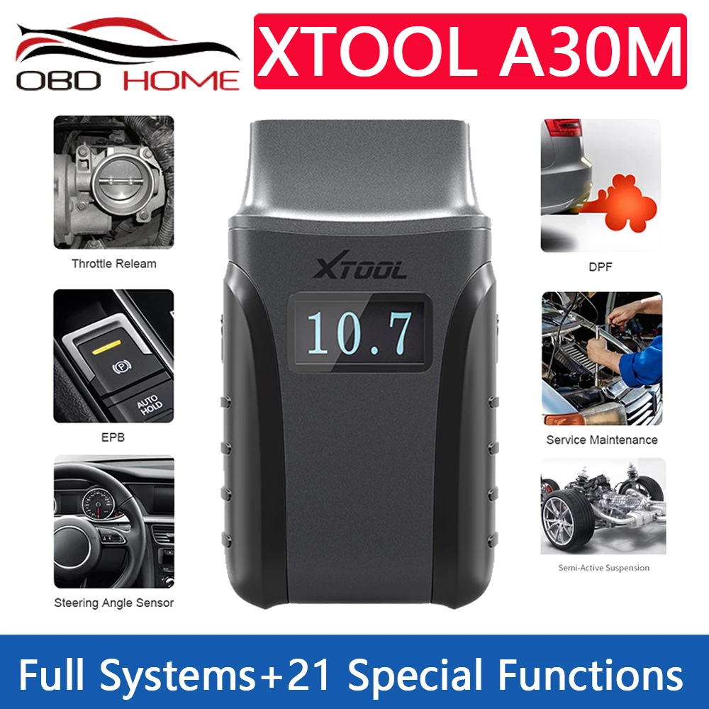 

XTOOL Anyscan A30M OBD2 Инструмент для диагностики всей системы автомобиля Беспроводной сканер OBD2 для iOS / Android Инструмент двунаправленного сканирова...