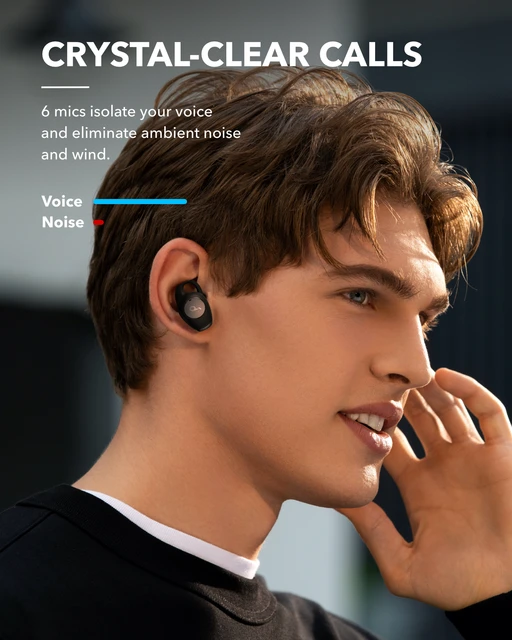 Soundcore by Anker Life A2 NC Noise Cancelling Wireless Earbuds, ANC bluetooth earphones earbuds with 6-Mic Clear Calls 5