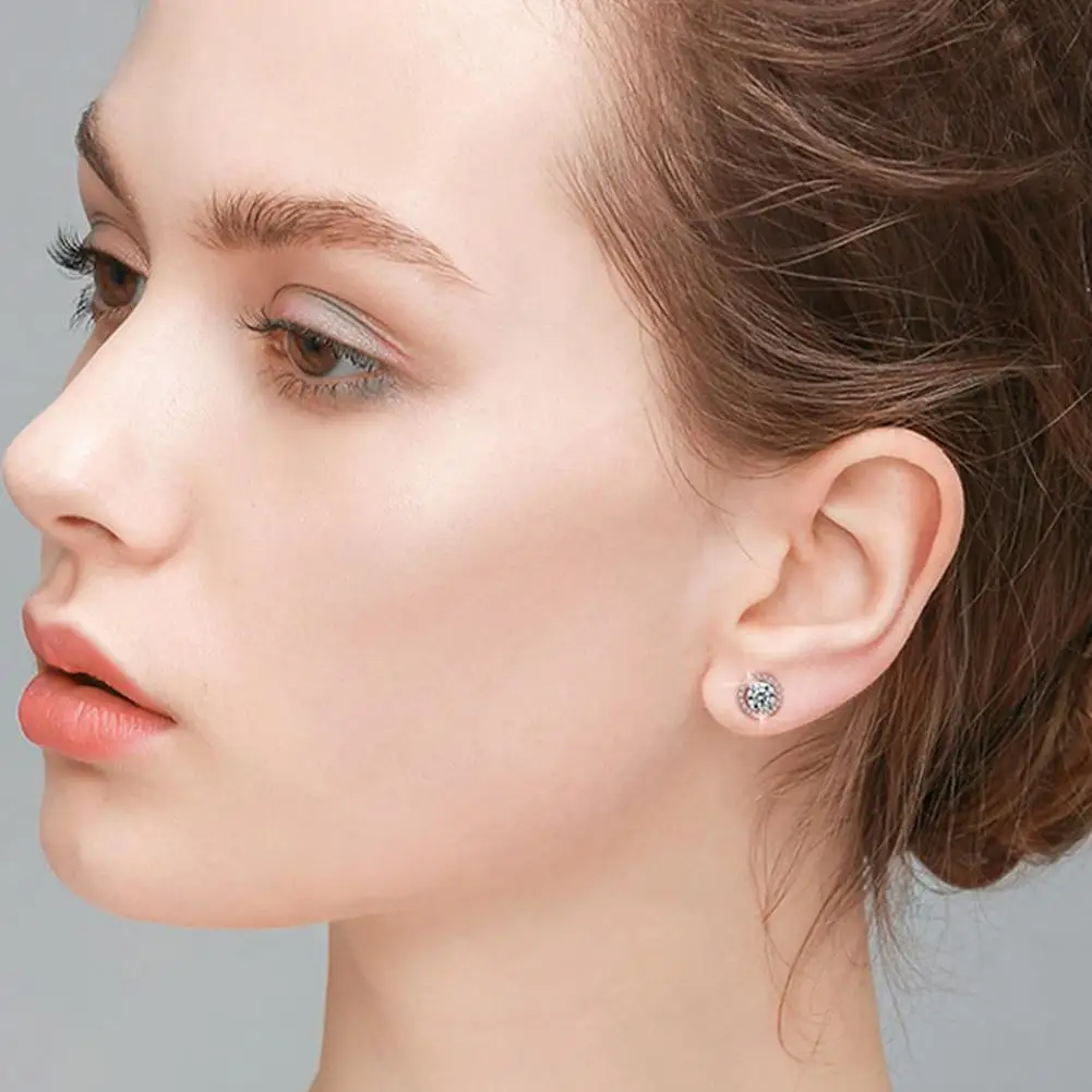 

2021 New Design Classic Jewelry Stud Earrings Simple Gold For Girl Earrings Design Zicon Gifts Rose Round Lady M2K3