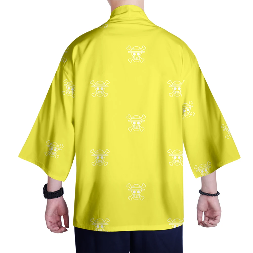 One Piece Japanese Kimono new print Luffy Cardigan Cosplay Shirt Summer Kawai One Piece Kimono cardigan samurai costume clothing