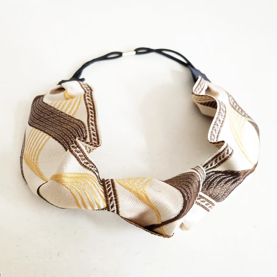 Женская повязка на голову с вышитым геометрическим узлом цвет в ассортименте| |