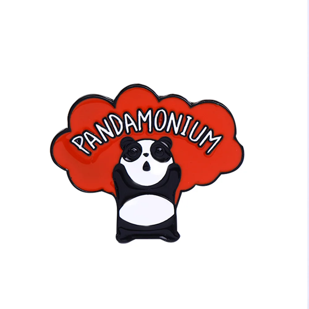 Модные радужные эмалированные Броши с лацканами Мультяшные значки Животные