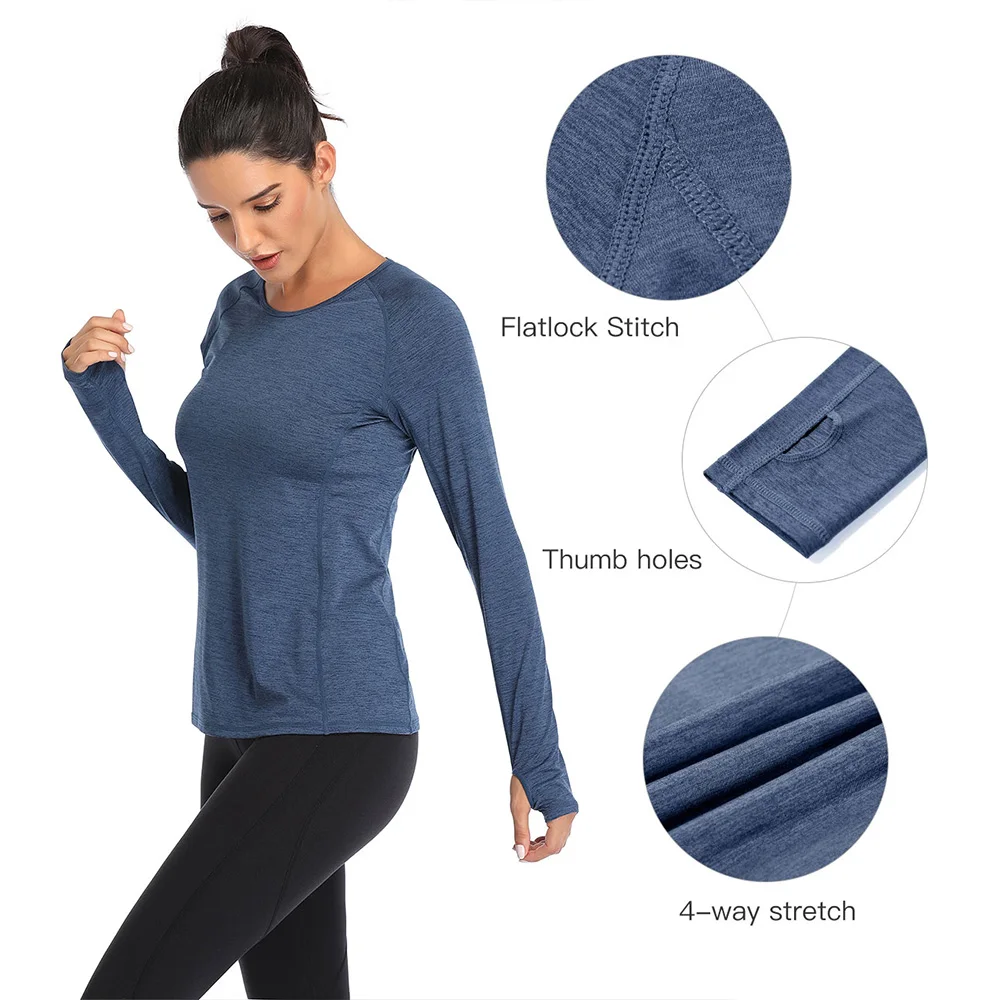 VUTRU Long Sleeve Yoga Shirts Sport Top Fitness Yoga Top Gym Top Sports Wear for Women Gym Femme Jersey Mujer Running T Shirt