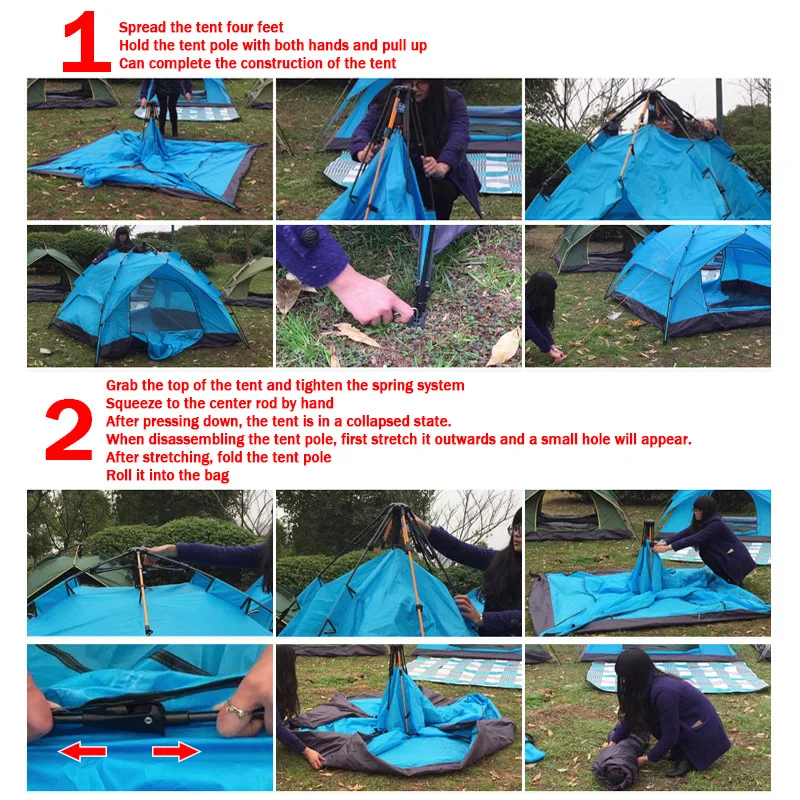 2019 палатки для кемпинга 1-4 человек туристические 4 сезона семейные путешествий