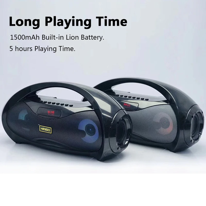 Мощная Bluetooth-колонка с микрофоном беспроводная Портативная колонка для