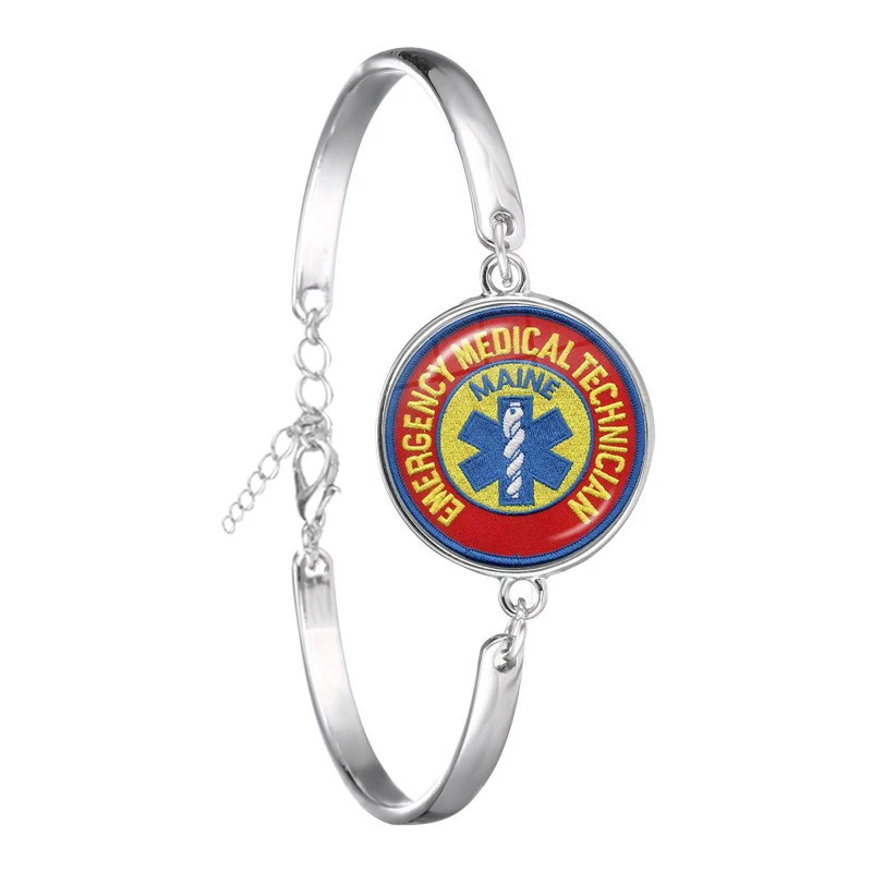 Аварийный санитара фельдшер Символ брелок с логотипом браслет со стеклянным
