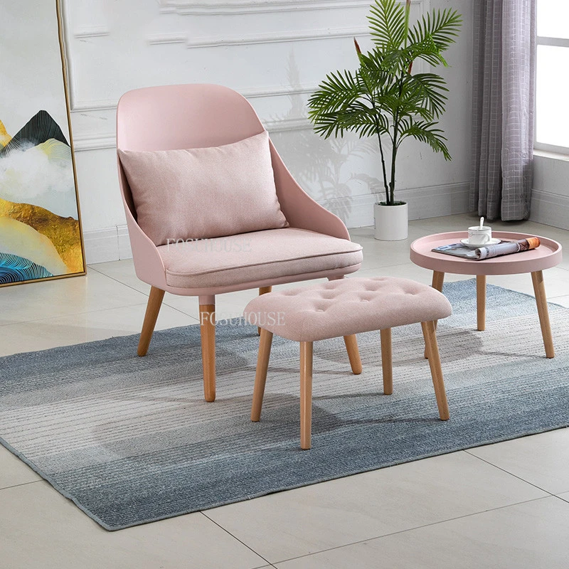 

Дизайнерские стулья для гостиной, пластиковая шезлонг с подставкой для ног, креативная домашняя мебель, мягпосылка Упаковка из массива дер...