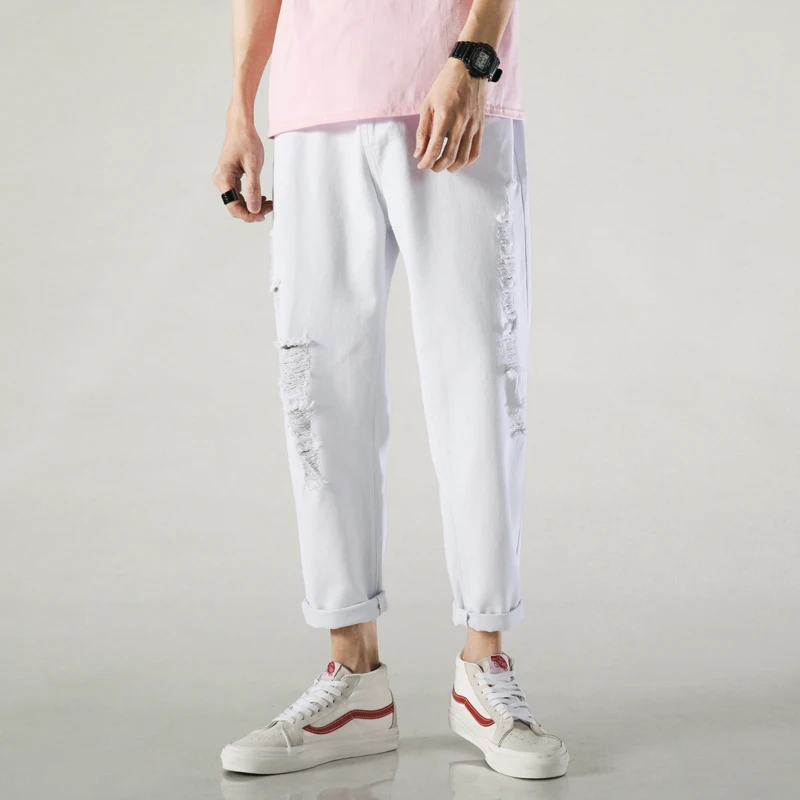 

2021 Men's pants Trousers baggy Jeans for men Casual Stretch Slim Denim Jean man