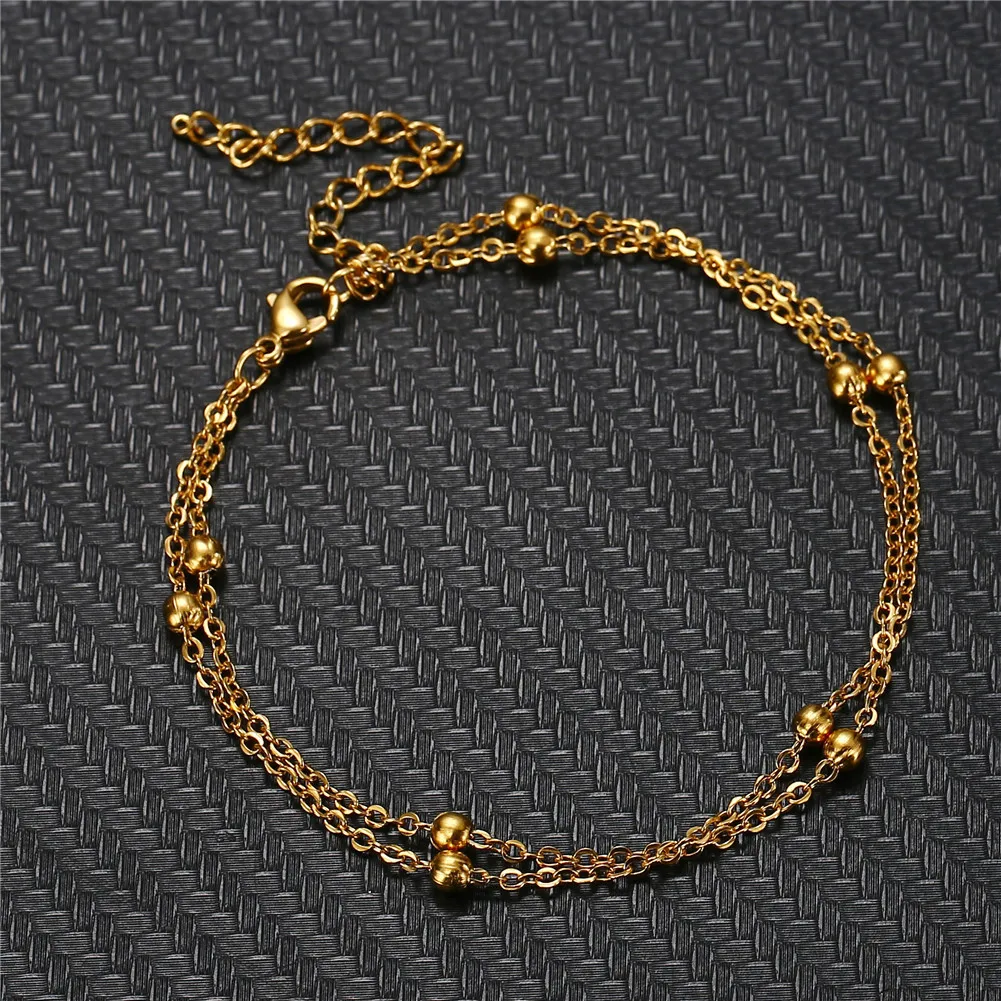 Бусины очаровательные браслеты золотой серебряный цвет нержавеющая сталь